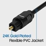 SPIN CART Toslink Digital Optical Audio Fiber Optic Cable for Home Theater, Sound Bar, TV, PS4, Xbox, PlayStation and More (5m) - Image 3