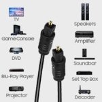 SPIN CART Toslink Digital Optical Audio Fiber Optic Cable for Home Theater, Sound Bar, TV, PS4, Xbox, PlayStation and More (5m) - Image 2