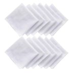SPIN CART White Cotton Handkerchiefs For Men, Big Size Soft Hanky Rumal (Size: 43 x 43 cm) Pack-12 - Image 1