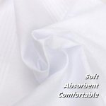 SPIN CART Cotton Pure White Handkerchief For Men, King Size Soft Hanky Napkin Pack of 12 (Size: 46 x 46 cm) - Image 5