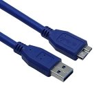 SPIN CART USB 3.0 Hard Disk Cable, Type A to Micro B Cable Compatible for WD Western Digital My Passport and Elements Hard Drives (1 Meter, Blue) - Image 1