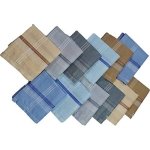 SPIN CART Cotton Premium Collection Handkerchiefs Hanky For Men - Pack of 12 - Multi Color XL - Image 1