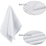 SPIN CART White Cotton Handkerchiefs For Men, Big Size Soft Hanky Rumal (Size: 43 x 43 cm) Pack-12 - Image 4