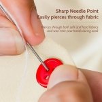 SPIN CART Sewing Needles Set, 30 Pieces, Stainless Steel, Self-Threading Large Eye, 6 Sizes 4.2-6.7 cm, with Wooden Storage Case - Image 3