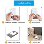SPIN CART 2.5 Inch SATA to USB External Hard Drive Enclosure HDD/SSD, Transparent Hard Disk Box (USB 3.0) - Image 4