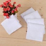 SPIN CART White Cotton Handkerchiefs For Men, Big Size Soft Hanky Rumal (Size: 43 x 43 cm) Pack-12 - Image 3