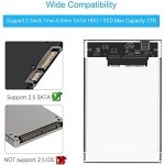 SPIN CART USB Type C 3.1 to 2.5 Inch Sata External Hard Drive Enclosure HDD/SSD, Transparent Hard Disk Box Compatible for Mac OS Windows Linux - Image 2