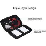 SPIN CART Shock Proof External Hard Disk Case Protector 2.5 inches Casing Cover Bag Black - Image 4