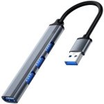 SPIN CART USB 3.0 4 Port Multi USB Hub, Slim High Speed Extension Splitter Box for Laptop Computer PC Pendrive Keyboard Mouse(1 Port USB3.0 & 3 Port USB 2.0) - Image 1