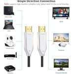 SPIN CART HDMI Cable, Fiber Active Optical HDMI 2.0 Cord Ultra HD 2160P 18Gbps Supports 4K@60Hz, 10 HDR, HDCP2.2, ARC (10M) - Image 6