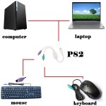 spincart KVM Cable -1 m USB 2.0 To PS2 Keyboard Mouse Cable Converter Connector (Compatible with Keyboard, Mouse, White) - Image 6