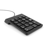 SPIN CART USB Numeric Keypad Portable Slim Mini Number Pad for Laptop Desktop Computer PC, Full Size 18 Key, Big Print Letters - Black - Image 1