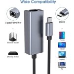 SPIN CART Type C to Ethernet Adapter, USB C RJ45 Gigabit LAN Network Adapter Supports 10/100/1000 Mbps - Image 5