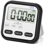 SPIN CART Digital Visual Timer 24-Hours Magnetic Clock Stopwatch With Large LCD Screen Big Digits, Loud Alarm. Back Stand Hanging Hole For Cooking Compact Table Watch Chef Cooking Timer (Multi Colour) - Image 1