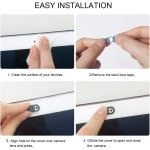 SPIN CART Webcam Cover, Ultra Thin Slide Camera Blocker for Laptop Tablet Smart Phone Black Pack of 3 - Image 6