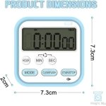 SPIN CART Digital Visual Timer 24-Hours Magnetic Clock Stopwatch With Large LCD Screen Big Digits, Loud Alarm. Back Stand Hanging Hole For Cooking Compact Table Watch Chef Cooking Timer (Multi Colour) - Image 6