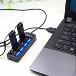 SPIN CART 4 Port USB Hub 2.0 with Individual Switchs and LED Indicators Multi Adapter - Image 4