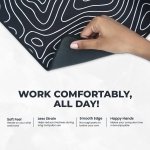 SPIN CART Large Gaming Mouse pad, Long XXL Extended Desk Table Mat Mousepad for Laptop PC Computer (White Line) - Image 5