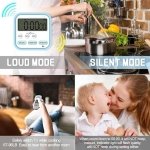 SPIN CART Digital Visual Timer 24-Hours Magnetic Clock Stopwatch With Large LCD Screen Big Digits, Loud Alarm. Back Stand Hanging Hole For Cooking Compact Table Watch Chef Cooking Timer (Multi Colour) - Image 3