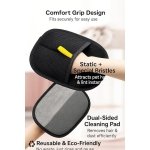 SPIN CART 2 Pcs Pet Hair Remover Electrostatic Reusable Magic Glove, Black Dual-Sided Design with Static Technology, Washable Reusable Cleaning Tool for Cats, Dogs, Furniture, Carpets (2 Pcs Set) - Image 5
