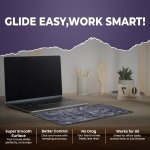 SPIN CART Large Gaming Mouse pad, Long XXL Extended Desk Table Mat Mousepad for Laptop PC Computer (Black Abstract) - Image 3