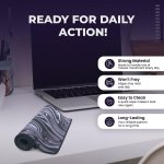 SPIN CART Large Gaming Mouse pad, Long XXL Extended Desk Table Mat Mousepad for Laptop PC Computer (Black Abstract) - Image 2