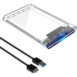 SPIN CART 2.5 inch SATA to USB 3.0 External Hard Drive Enclosure, Transparent Portable Hard Disk HDD SSD Case Cover Box - Image 1