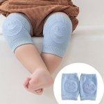 SPIN CART 2 Pairs of Anti-Slip Baby Knee Pads, Cotton Protectors with Smiley Design, Crawling Protection, Stretchable Elastic Breathable Leg Warmers, Toddler Knee Pads, Random Color - Image 4