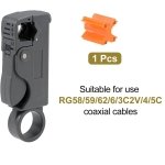 SPIN CART Coax Coaxial Cable Wire Stripper Cutter Tool (2 Blade Model) for RG59 RG58 RG6 RG11 (1) - Image 3