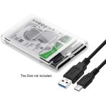 SPIN CART USB Type C 3.1 to 2.5 Inch Sata External Hard Drive Enclosure HDD/SSD, Transparent Hard Disk Box Compatible for Mac OS Windows Linux - Image 7