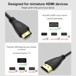 SPIN CART MIni HDMI to HDMI Cable Support Compatible with Camera, Camcorder, Tablet and Graphics/Video Card, Laptop - Image 3