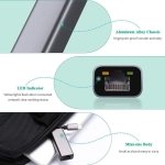 SPIN CART Type C to Ethernet Adapter, USB C RJ45 Gigabit LAN Network Adapter Supports 10/100/1000 Mbps - Image 3