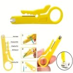 SPIN CART Crimping Tool Kit RJ45, Wire Stripper And Cutter, 3 in 1 Modular Crimper Ethernet Tool RJ11 UTP Cat5E/Cat6 LAN Cutter RJ45 RJ12 4P4C 4P2C, Hand Tools For Wire Cutting, Stripping - Image 4