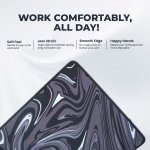 SPIN CART Large Gaming Mouse pad, Long XXL Extended Desk Table Mat Mousepad for Laptop PC Computer (Black Abstract) - Image 5