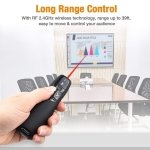 SPIN CART Wireless Presenter Remote, 2.4GHz Wireless USB Presenter PowerPoint Remote PPT Clicker for Presentation - Image 5