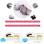 SPIN CART Ergonomic Silicone Gel Wrist Support Mouse Pad, Clear Pad for Desktop Computer, Laptop Tablet Black - Image 4