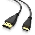SPIN CART MIni HDMI to HDMI Cable Support Compatible with Camera, Camcorder, Tablet and Graphics/Video Card, Laptop - Image 1