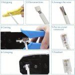SPIN CART Crimping Tool Kit RJ45, Wire Stripper And Cutter, 3 in 1 Modular Crimper Ethernet Tool RJ11 UTP Cat5E/Cat6 LAN Cutter RJ45 RJ12 4P4C 4P2C, Hand Tools For Wire Cutting, Stripping - Image 3