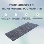 SPIN CART Large Gaming Mouse pad, Long XXL Extended Desk Table Mat Mousepad for Laptop PC Computer (Black Dazzle) - Image 5