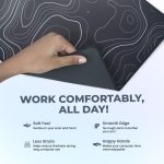 SPIN CART Large Gaming Mouse pad, Long XXL Extended Desk Table Mat Mousepad for Laptop PC Computer (Black Dazzle) - Image 6