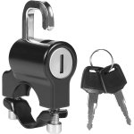 SPIN CART Universal Motorcycle Helmet Lock, Black Metal, Anti-Theft and Tamper-Proof Security Lock with 2 Keys, Multifunctional Waterproof Hanging Storage Hook for Two Wheelers. - Image 2