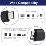 SPIN CART Type C To MIcro B Cable, External Hard Drive Data Transfer Cable (Size: 100cm) - Image 3