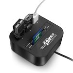 SPIN CART All-in-1 Card Reader 3 Ports USB 2.0 Hub External Memory Card Reader for MS/MS PRO Duo SD/MMC M2 Micro SD/TF Card Reader for Pen Drive/cameras/mobiles/PC/Laptop - Image 2