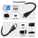 SPIN CART MIni HDMI to HDMI Cable Support Compatible with Camera, Camcorder, Tablet and Graphics/Video Card, Laptop - Image 5