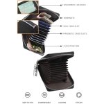 SPIN CART Credit Debit Card Wallet, High Qualiy Zipper Card Case Holder for Men Women, with RIFD Blocking 10 Slot Compact Size (Brown) - Image 3