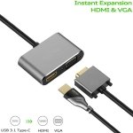 SPIN CART USB C to HDMI 4K VGA Adapter, USB 3.1 Type C USB-C to VGA HDMI Video Converters Adaptor Compatible with MacBook Pro/Air, iPad Pro, Surface - Image 7