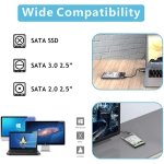 SPIN CART 2.5 inch SATA to USB 3.0 External Hard Drive Enclosure, Transparent Portable Hard Disk HDD SSD Case Cover Box - Image 4