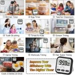 SPIN CART Digital Visual Timer 24-Hours Magnetic Clock Stopwatch With Large LCD Screen Big Digits, Loud Alarm. Back Stand Hanging Hole For Cooking Compact Table Watch Chef Cooking Timer (Multi Colour) - Image 4