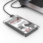 SPIN CART 2.5 Inch SATA to USB External Hard Drive Enclosure HDD/SSD, Transparent Hard Disk Box (USB 3.0) - Image 2
