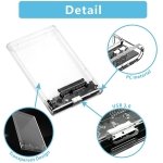 SPIN CART 2.5 inch SATA to USB 3.0 External Hard Drive Enclosure, Transparent Portable Hard Disk HDD SSD Case Cover Box - Image 8